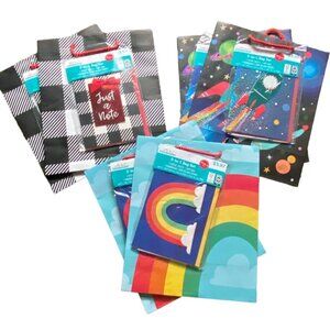 Way To Celebrate 6 Piece Gift Bag Set-NEW-Bag, Card, And Tissue Paper